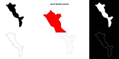 Aceh Selatan boş ana hat haritası seti