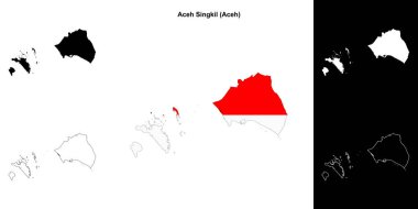 Aceh Singkil boş ana hat haritası seti