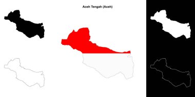Aceh Tengah boş ana hat haritası seti