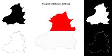 Bangka Barat boş ana hat haritası seti