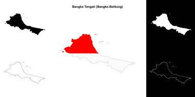 Bangka Tengah boş ana hat haritası seti