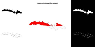 Gorontalo Utara boş ana hat haritası seti