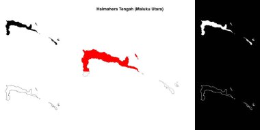 Halmahera Tengah boş ana hat haritası seti