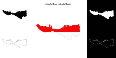 Jakarta Utara boş ana hat haritası seti