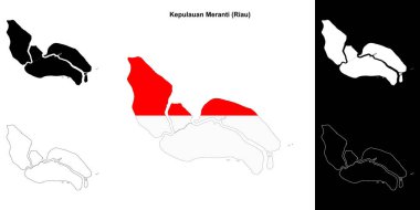Kepulauan Meranti boş ana hat haritası seti
