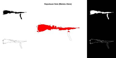 Kepulauan Sula boş ana hat haritası seti