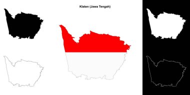 Klaten boş çizgi haritası seti