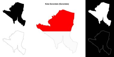 Kota Gorontalo boş ana hat haritası seti