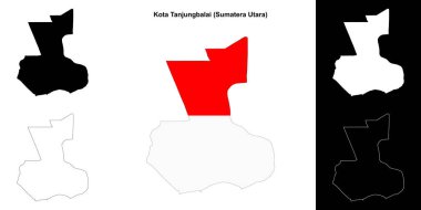 Kota Tanjungbalai boş ana hat haritası seti