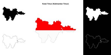 Kutai Timur boş ana hat haritası seti