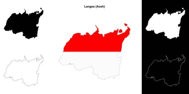Langsa boş dış hat haritası seti
