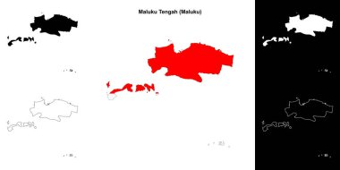 Maluku Tengah boş ana hat haritası seti