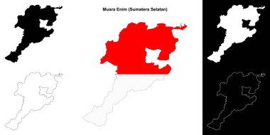 Muara Enim boş ana hat haritası seti