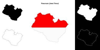 Pasuruan boş dış hat haritası seti