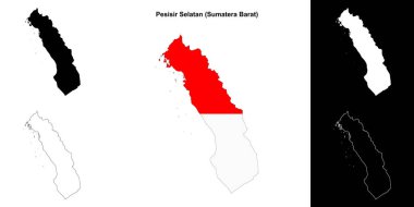 Pesisir Selatan boş ana hat haritası seti