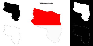 Pidie Jaya boş ana hat haritası seti