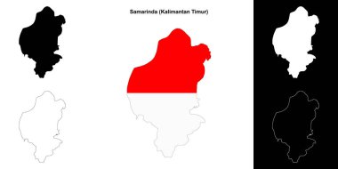 Samarinda boş çizgi haritası ayarlandı