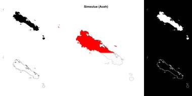 Simeulue boş dış hat haritası seti