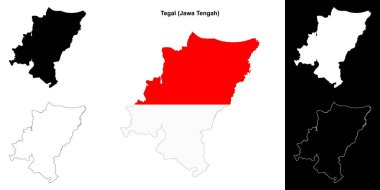 Tegal boş çizgi haritası seti