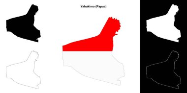 Yahukimo boş ana hat haritası seti