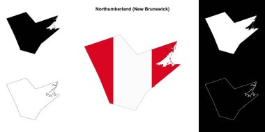 Northumberland İlçesi (New Brunswick) ana hat haritası seti