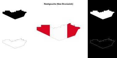 Restigouche İlçesi (New Brunswick) ana hat haritası seti