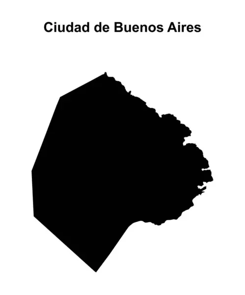 stock vector Ciudad de Buenos Aires outline map