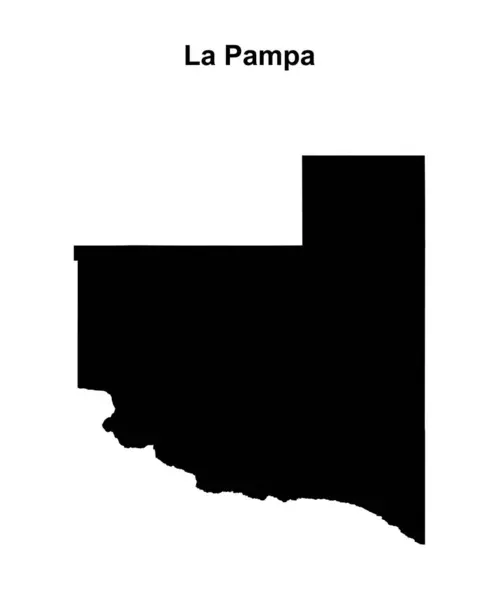 stock vector La Pampa outline map