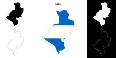 Leon departmanı ana hat haritası seti