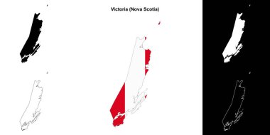 Victoria ilçesi (Nova Scotia) ana hat haritası seti