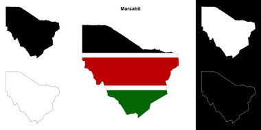 Marsabit ilçesi ana hat haritası seti
