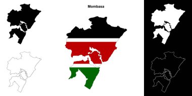 Mombasa ilçesi ana hat haritası seti
