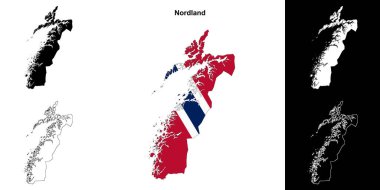 Nordland ilçesi ana hat haritası seti