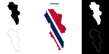 Hedmark ilçesi ana hat haritası seti