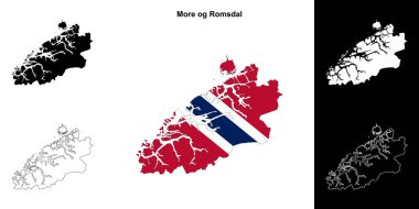 Daha fazla og Romsdal ilçe ana hatları haritası seti