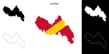 Lai Chau boş ana hat haritası seti