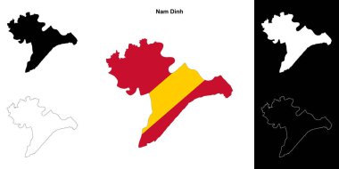 Nam Dinh boş dış hat haritası seti