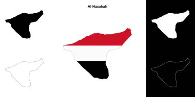 Al Hasakah Valiliği ana hat haritası seti