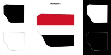 Şam Valiliği ana hat haritası seti