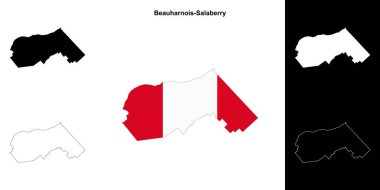 Beauharnois-Salaberry (Quebec) ana hat haritası seti