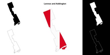 Lennox and Addington (Ontario) outline map set clipart