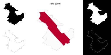 Ena (Gifu) ana hat haritası seti