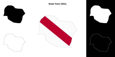 Ikeda Kasabası (Gifu) ana hat haritası seti