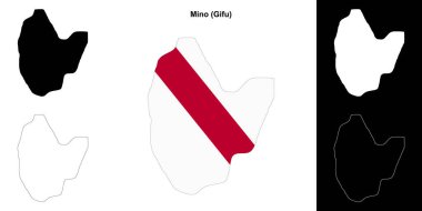 Mino (Gifu) ana hat haritası seti
