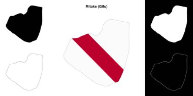 Mitake (Gifu) ana hat haritası seti