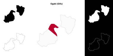 Ogaki (Gifu) ana hat haritası seti