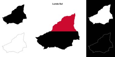 Lunda Sul eyalet ana hat haritası seti