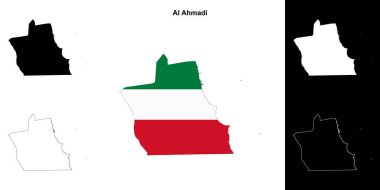 Al Ahmadi Valiliği ana hat haritası seti