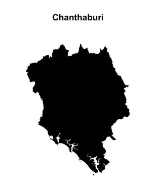 Chanthaburi ili boş ana hat haritası