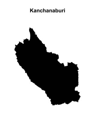 Kanchanaburi vilayeti boş ana hat haritası